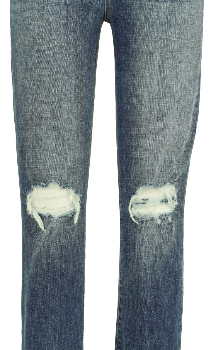 L'Agence High Line Distressed Skinny Jeans in Dark Wash Denim - Discounts on L'AGENCE at UAL