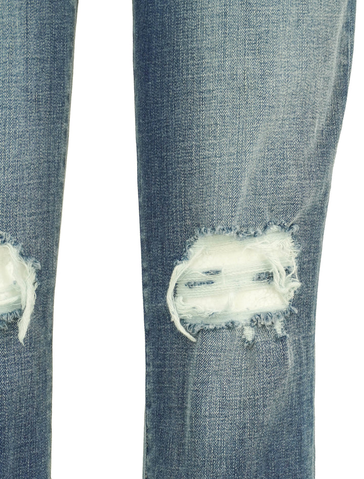 L'Agence High Line Distressed Skinny Jeans in Dark Wash Denim - Discounts on L'AGENCE at UAL