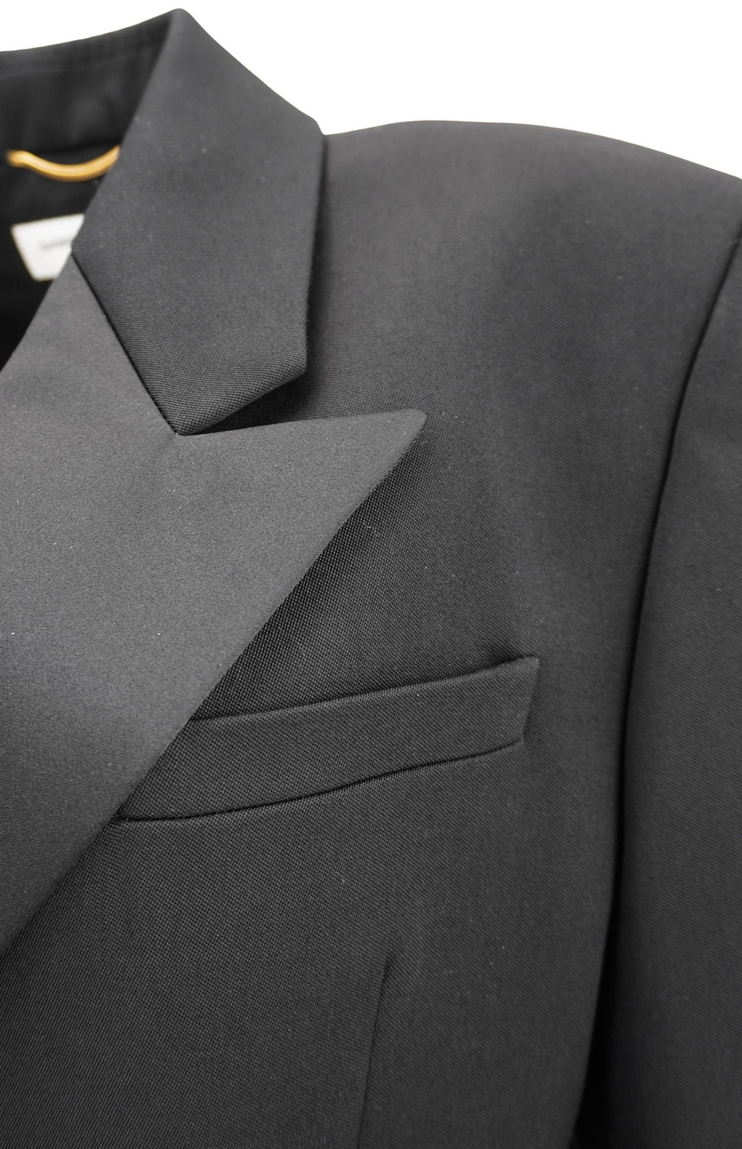 Saint Laurent Double Breasted Blazer in Black - Discounts on Saint Laurent at UAL