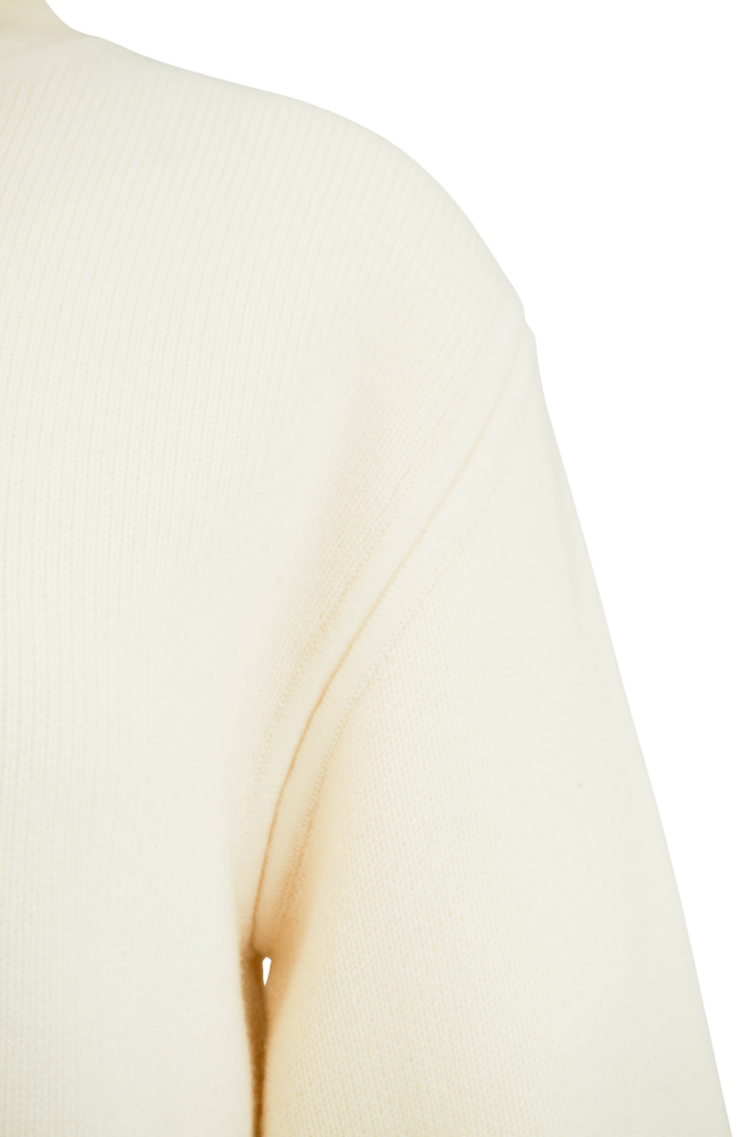 Courrèges Maxi Sweater with Zipper Detail in Natural