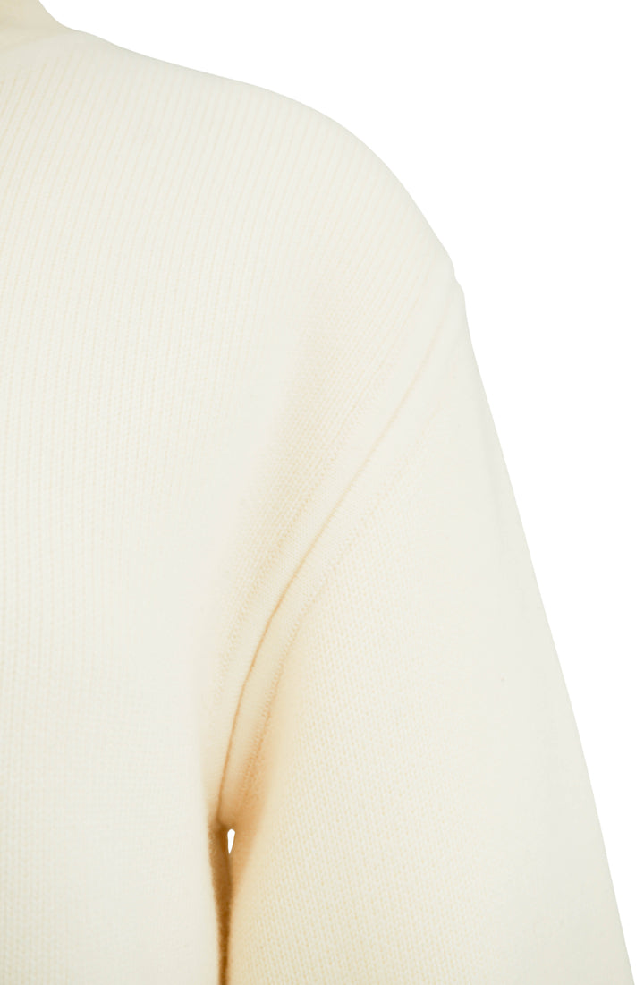 Courrèges Maxi Sweater with Zipper Detail in Natural
