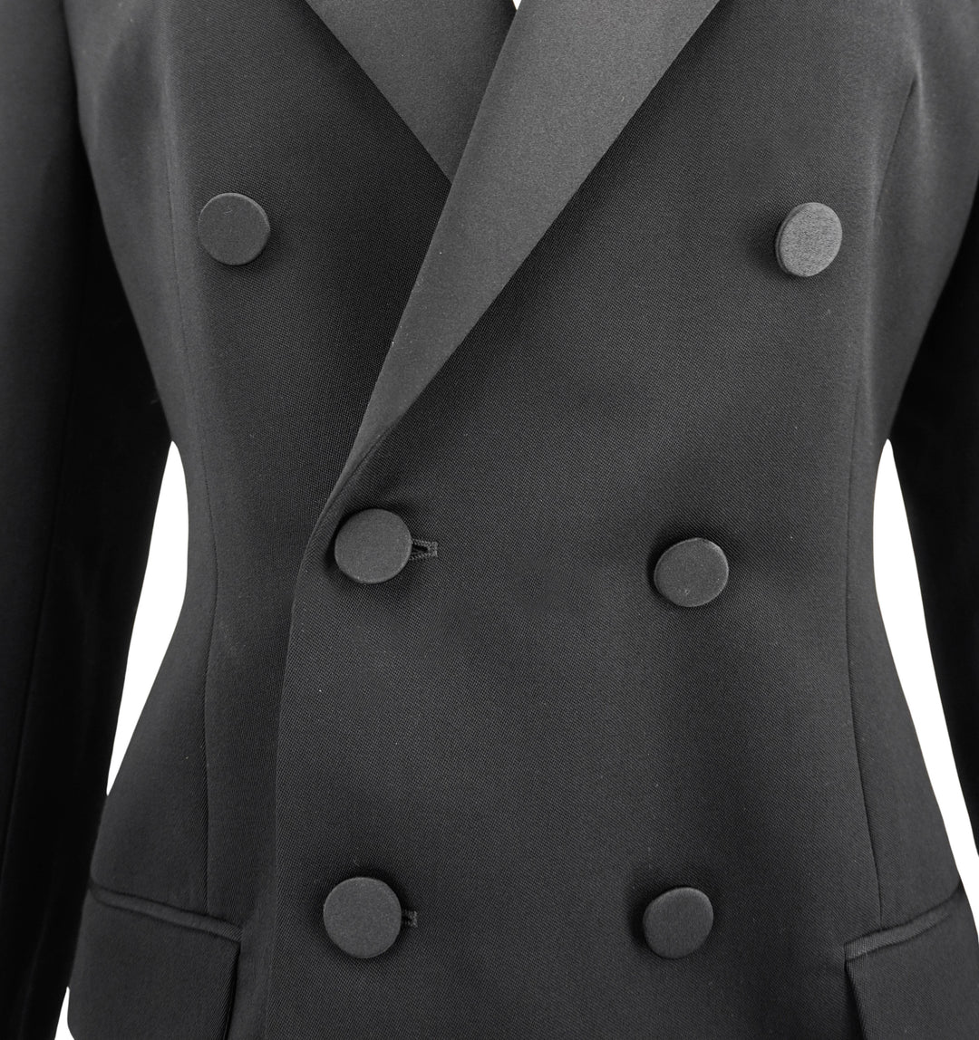 Saint Laurent Double Breasted Blazer in Black - Discounts on Saint Laurent at UAL