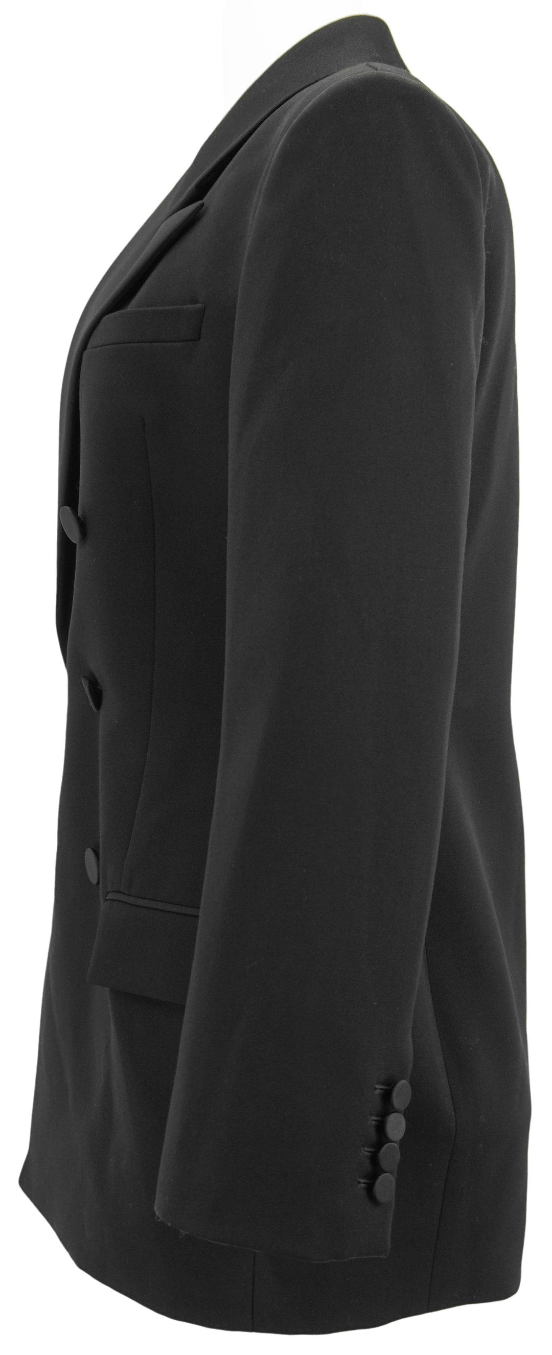Saint Laurent Double Breasted Blazer in Black - Discounts on Saint Laurent at UAL