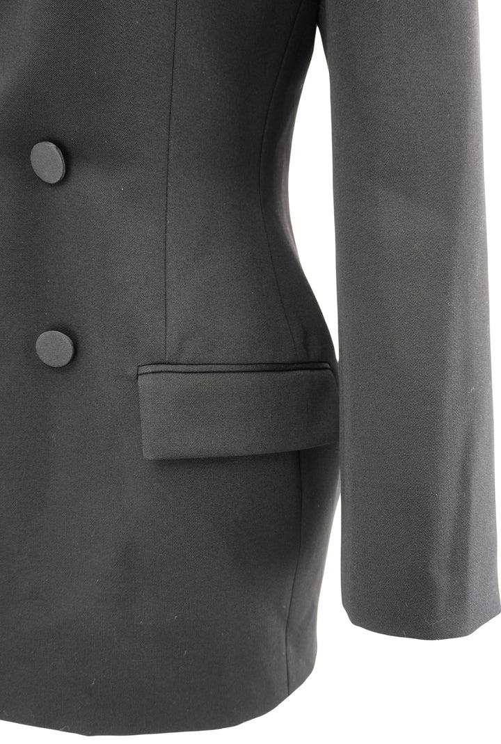 Saint Laurent Double Breasted Blazer in Black - Discounts on Saint Laurent at UAL