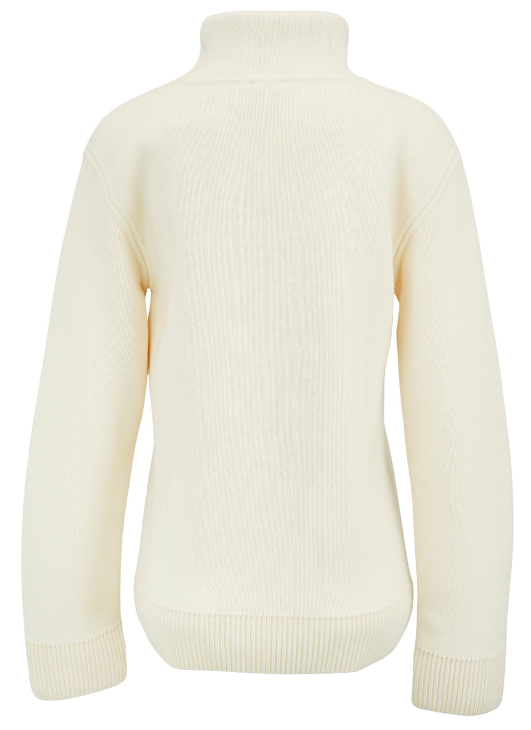 Courrèges Maxi Sweater with Zipper Detail in Natural