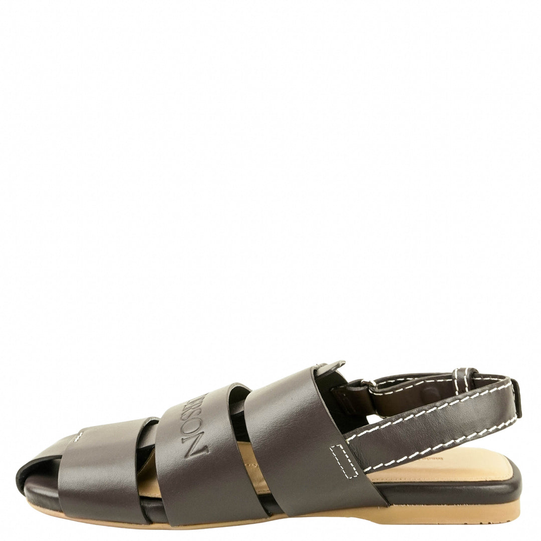JW Anderson Fisherman Sandals in Dark Brown - Discounts on JW Anderson at UAL