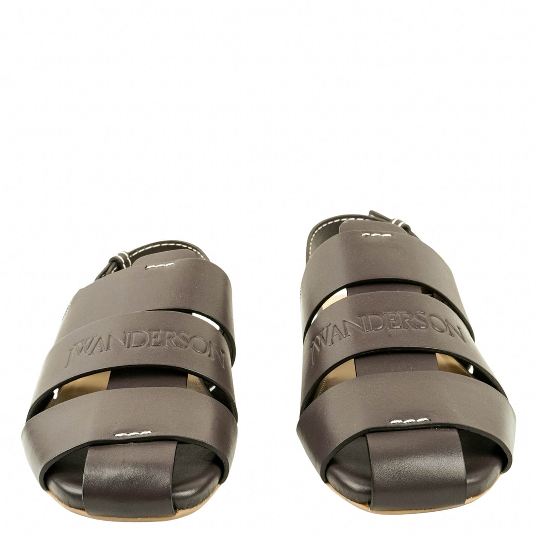 JW Anderson Fisherman Sandals in Dark Brown - Discounts on JW Anderson at UAL