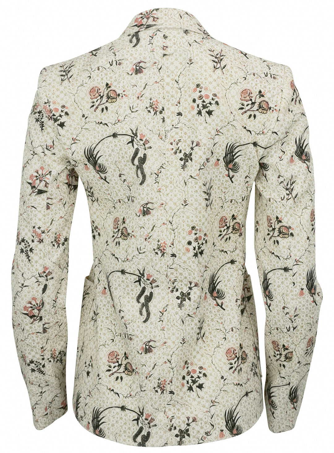 Giambattista Valli Floral Print Blazer in Cream/Quartz Rose - Discounts on Giambattista Valli at UAL
