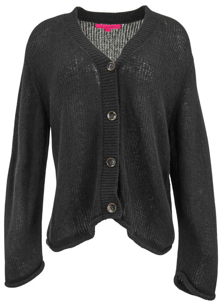 The Elder Statesman Nimbus Relaxed Cardigan in Black - Discounts on The Elder Statesman at UAL
