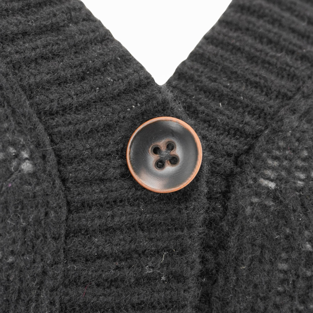 The Elder Statesman Nimbus Relaxed Cardigan in Black - Discounts on The Elder Statesman at UAL