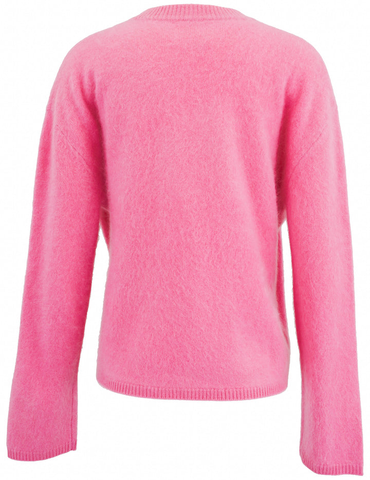 Lisa Yang Natalia Cashmere Sweater in Bright Rosa Brushed - Discounts on Lisa Yang at UAL