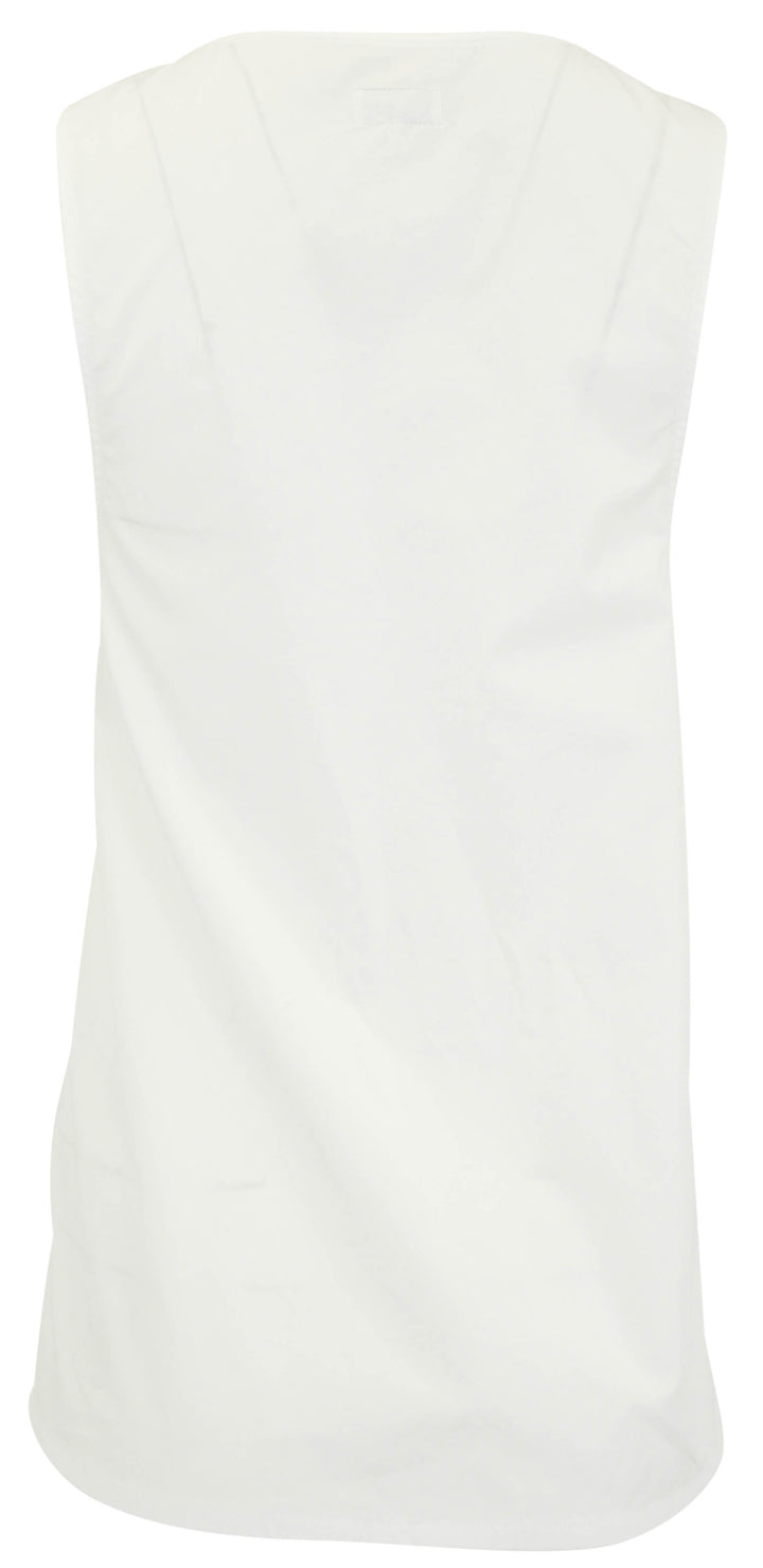 Saint Laurent Poplin Tank Top in White - Discounts on Saint Laurent at UAL