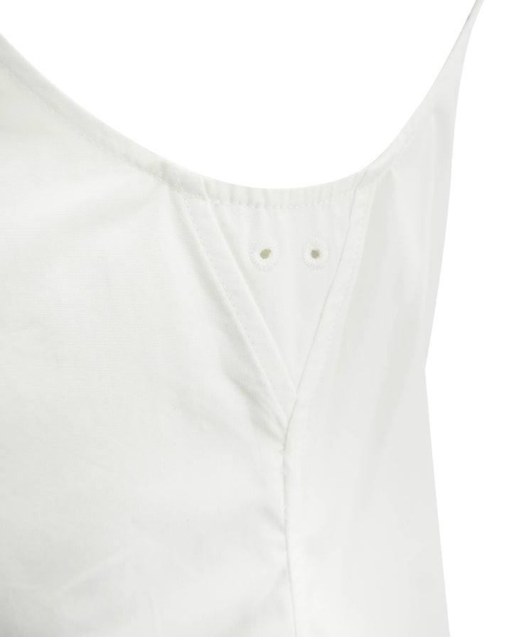 Saint Laurent Poplin Tank Top in White - Discounts on Saint Laurent at UAL