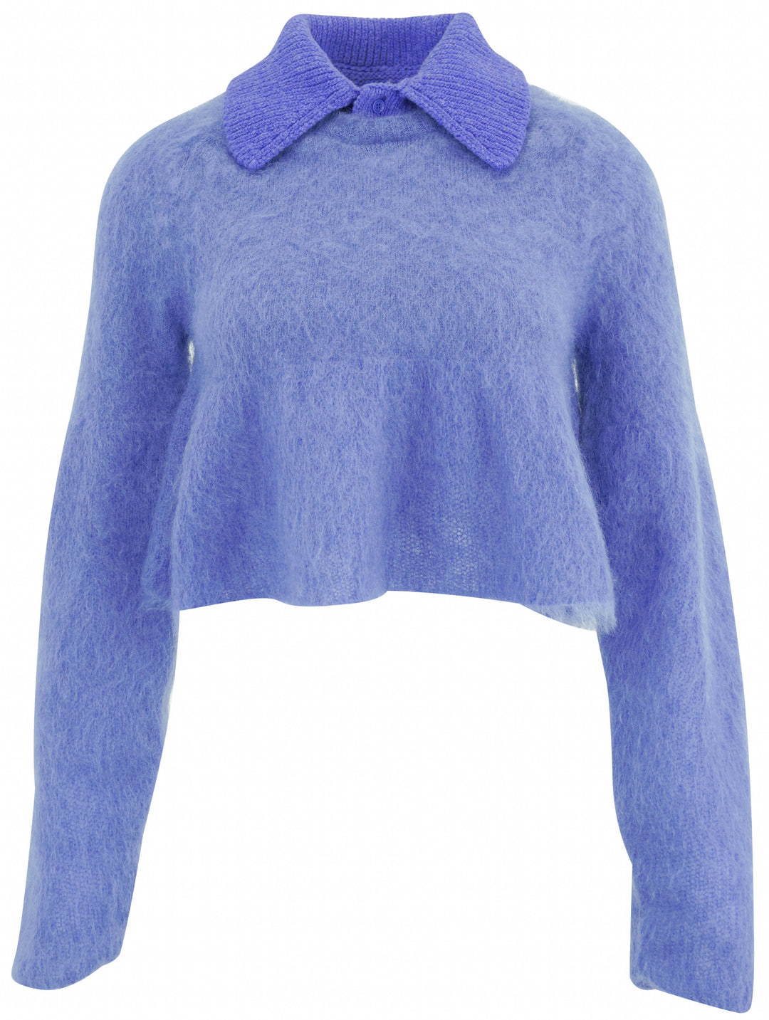 Loewe Wool Blend Polo Sweater in Blue - Discounts on LOEWE at UAL