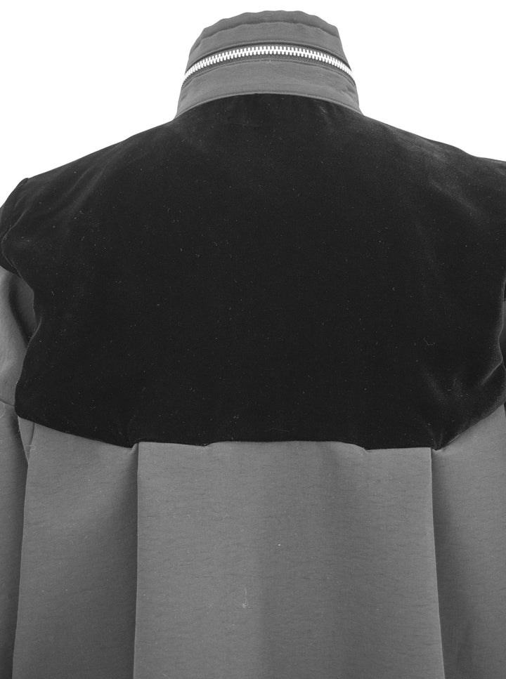 Sacai Velvet Paneled Jacket in Black