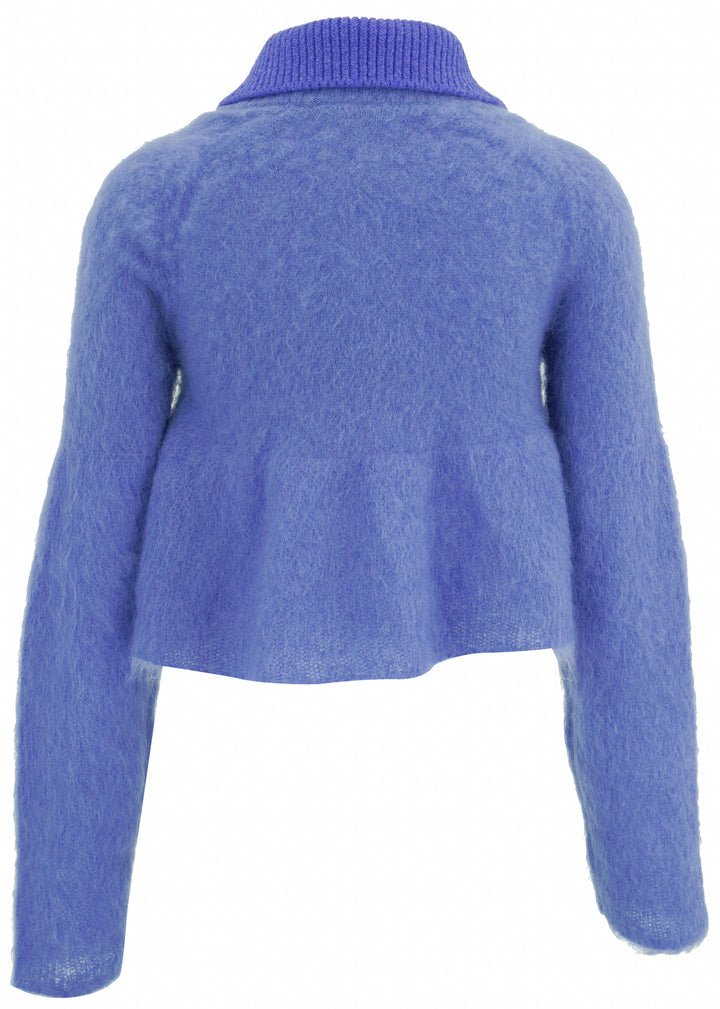 Loewe Wool Blend Polo Sweater in Blue - Discounts on LOEWE at UAL