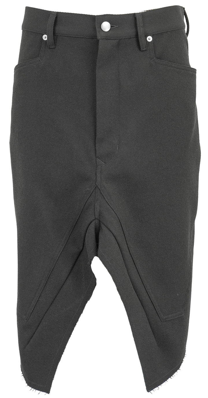 Rick Owens Slivered Skirt in Dark Dust