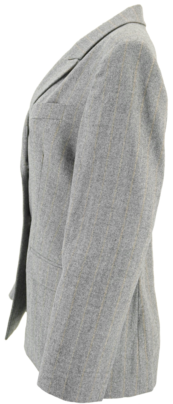 Zeynep Arcay Pinstripe Double Breasted Blazer in Grey - Discounts on Zeynep Arcay at UAL