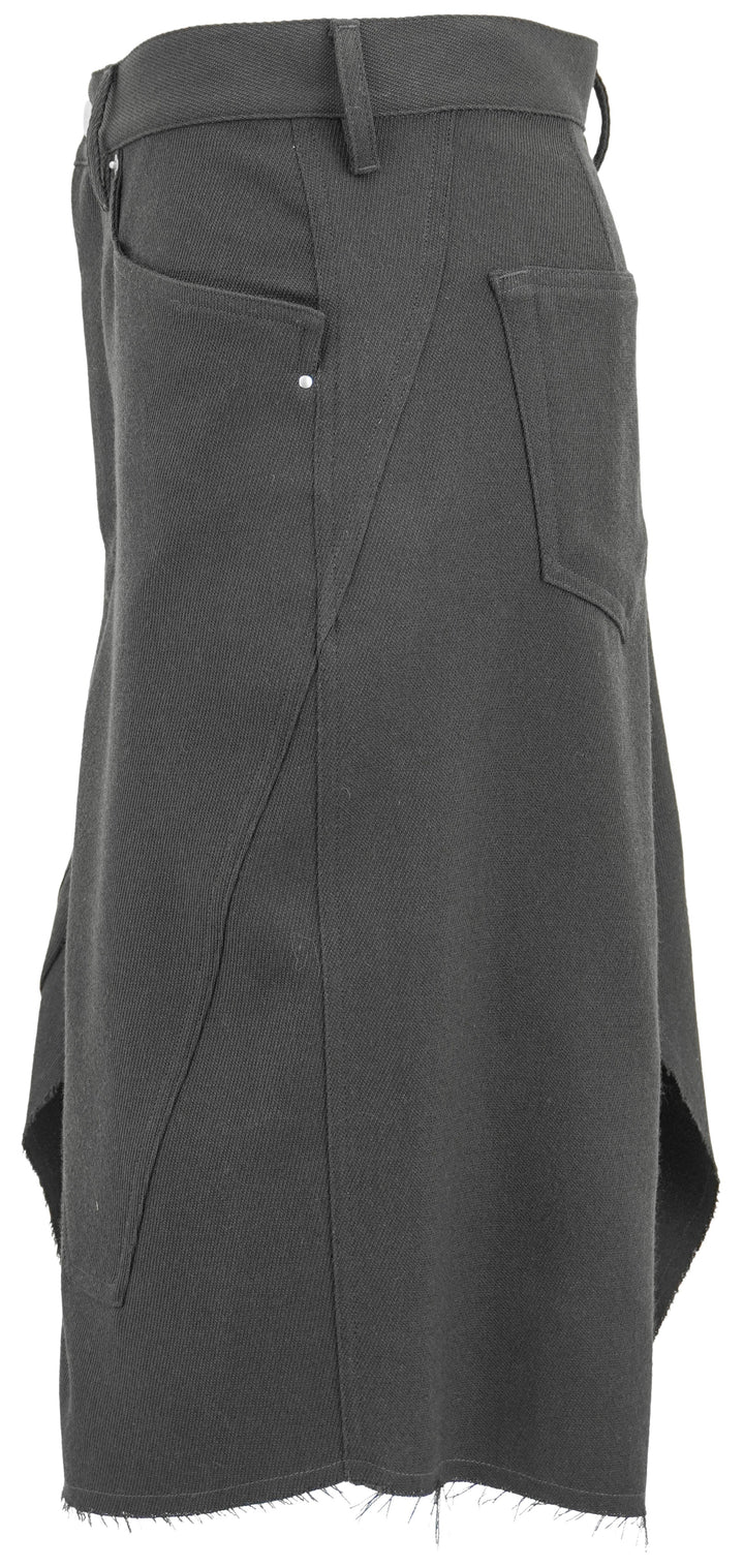 Rick Owens Slivered Skirt in Dark Dust