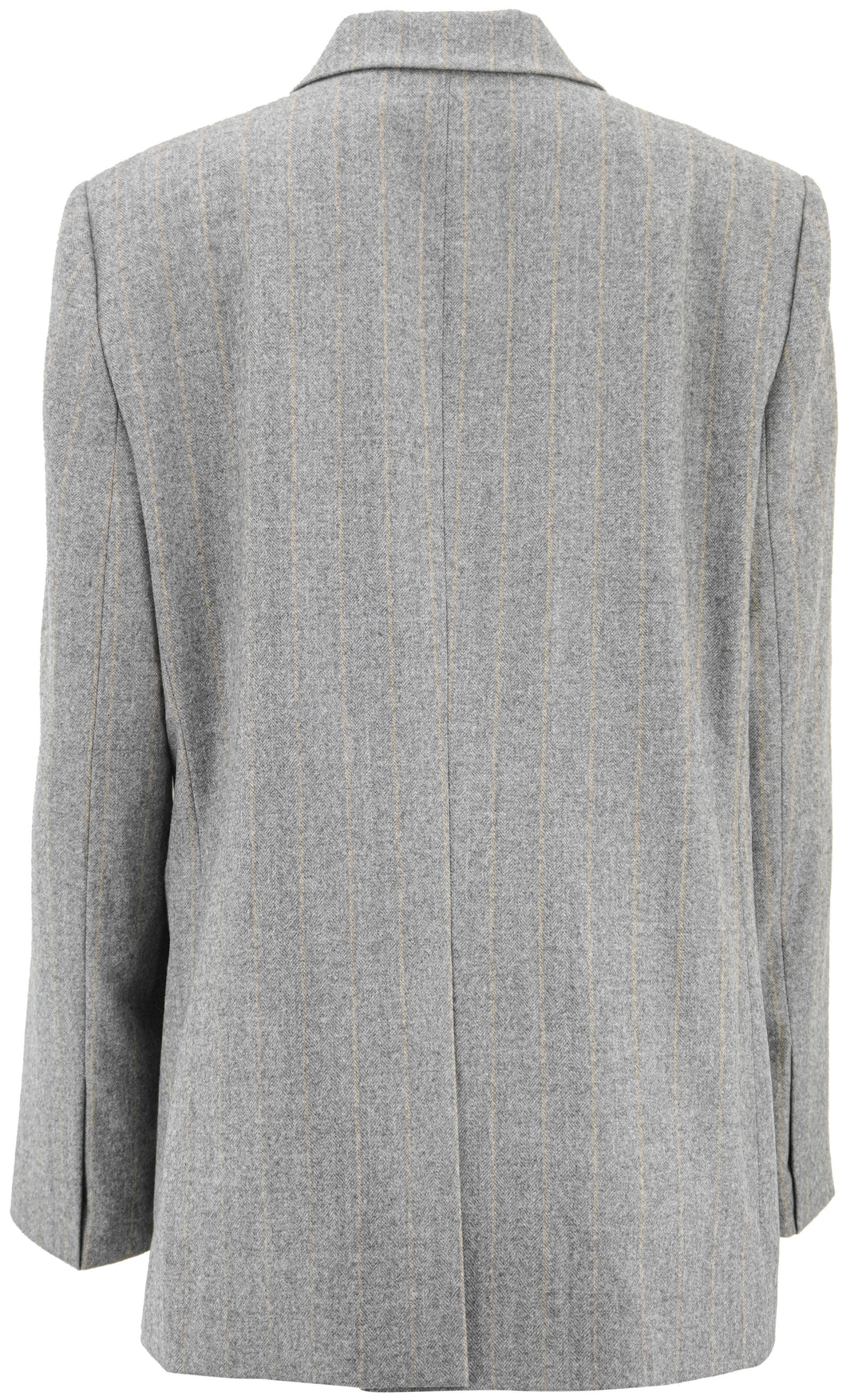 Zeynep Arcay Pinstripe Double Breasted Blazer in Grey - Discounts on Zeynep Arcay at UAL