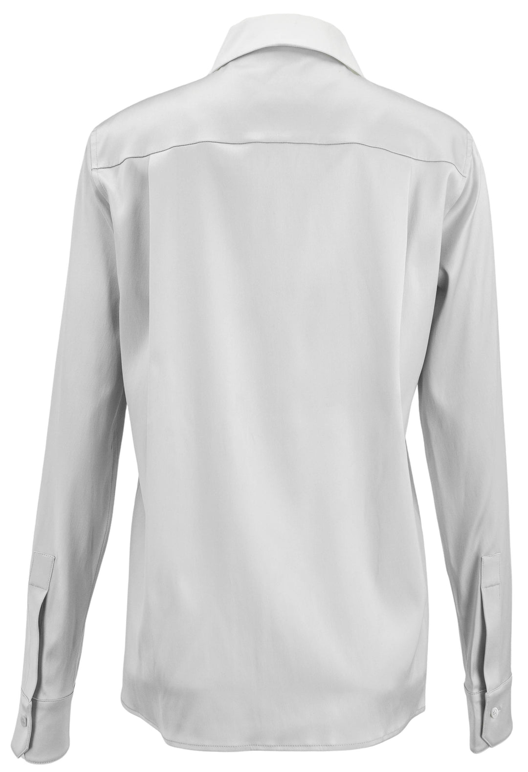 Loewe Long Sleeve Silk Shirt in Stone Grey - Discounts on LOEWE at UAL