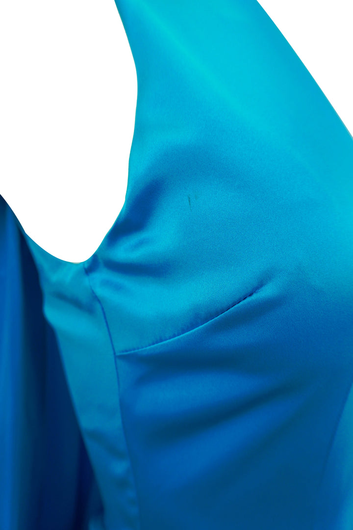 Alejandra Alonso Rojas Silk Mini Dress in Sapphire - Discounts on Alejandra Alonso Rojas at UAL