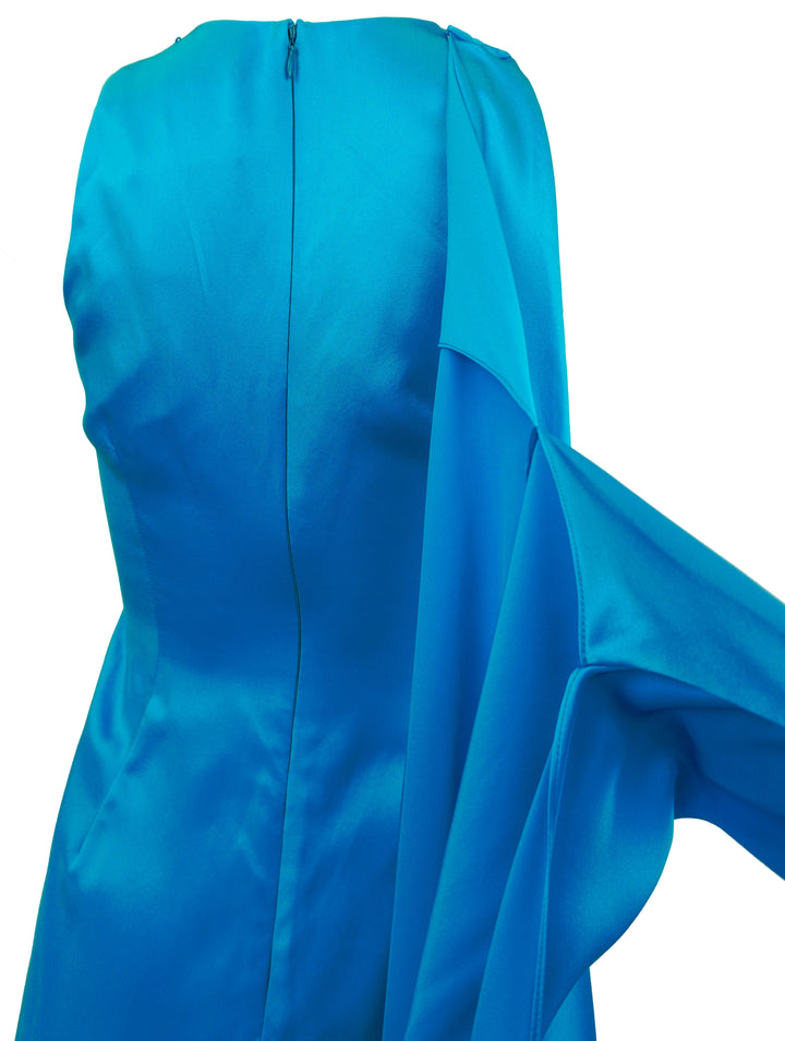 Alejandra Alonso Rojas Silk Mini Dress in Sapphire - Discounts on Alejandra Alonso Rojas at UAL