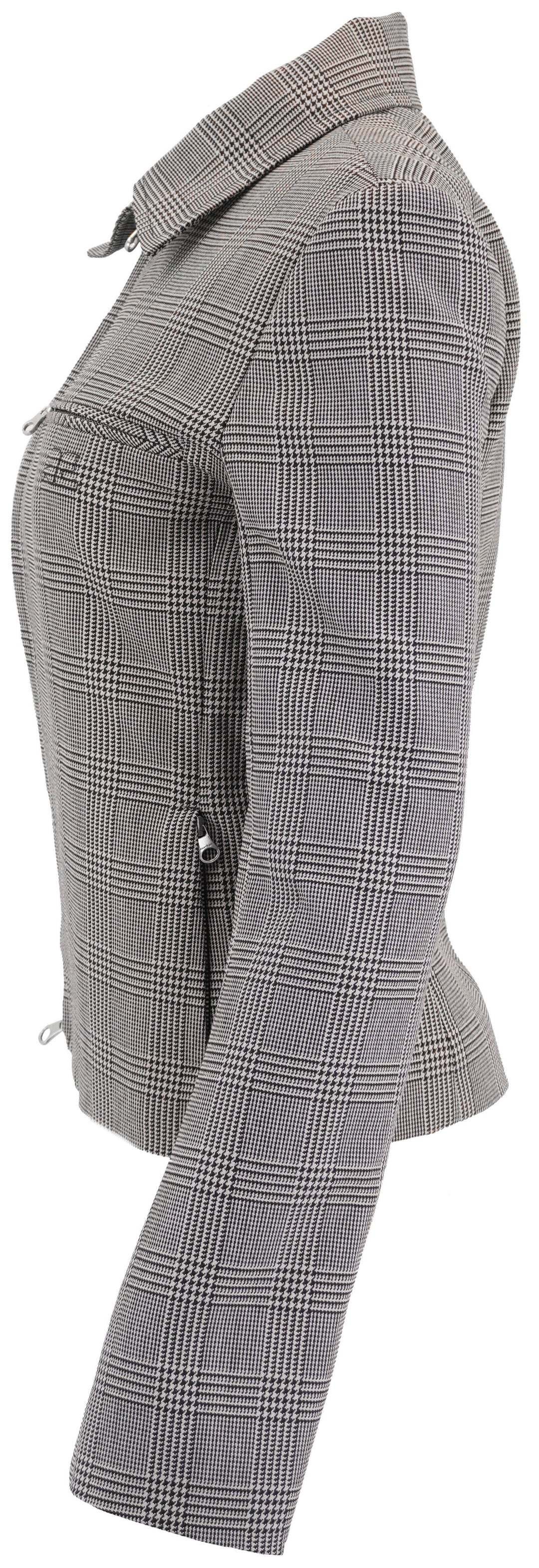 Courréges Prince of Whales Jacket in Brown Plaid - Discounts on Courrèges at UAL