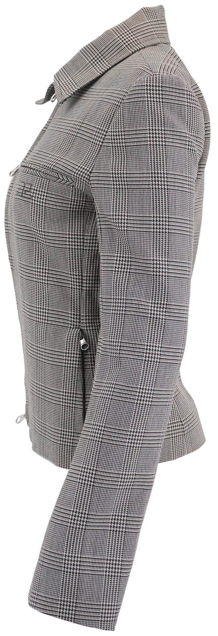 Courréges Prince of Whales Jacket in Brown Plaid - Discounts on Courrèges at UAL