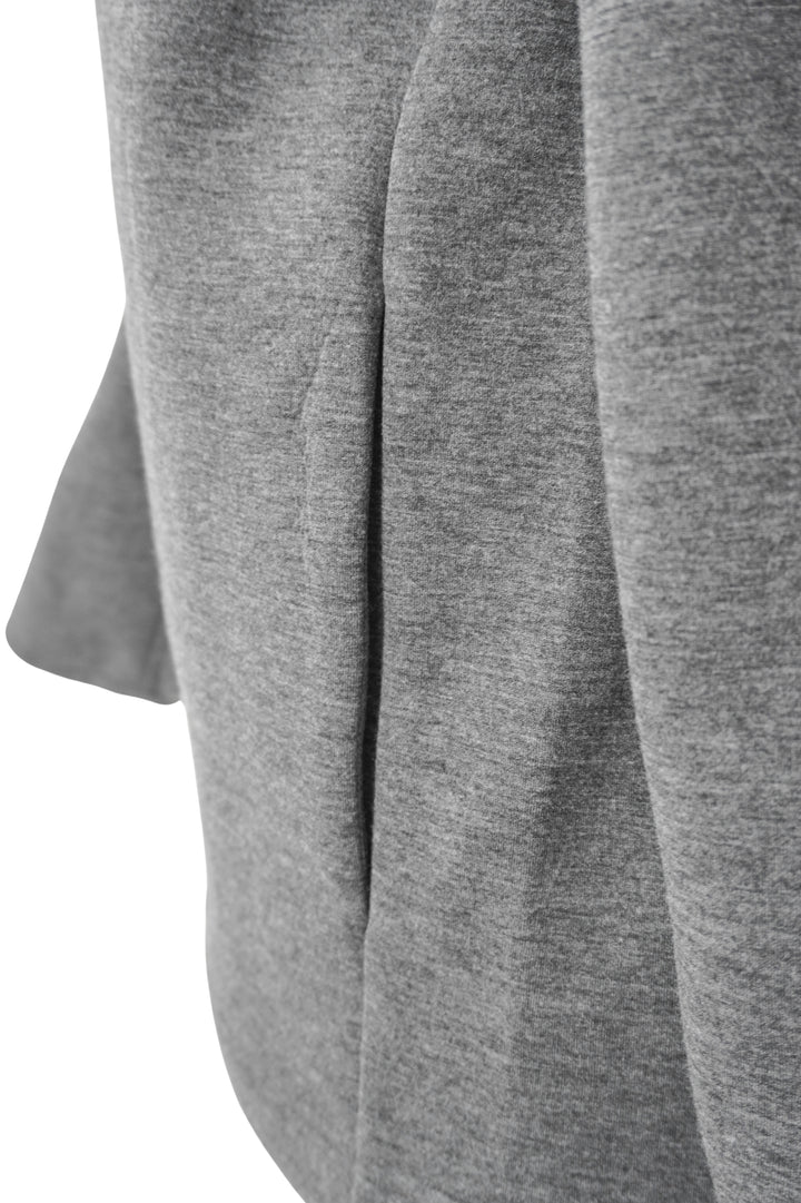Plan C Collar Zip Viscose Scuba Jacket in Grey - Discounts on PLAN C at UAL