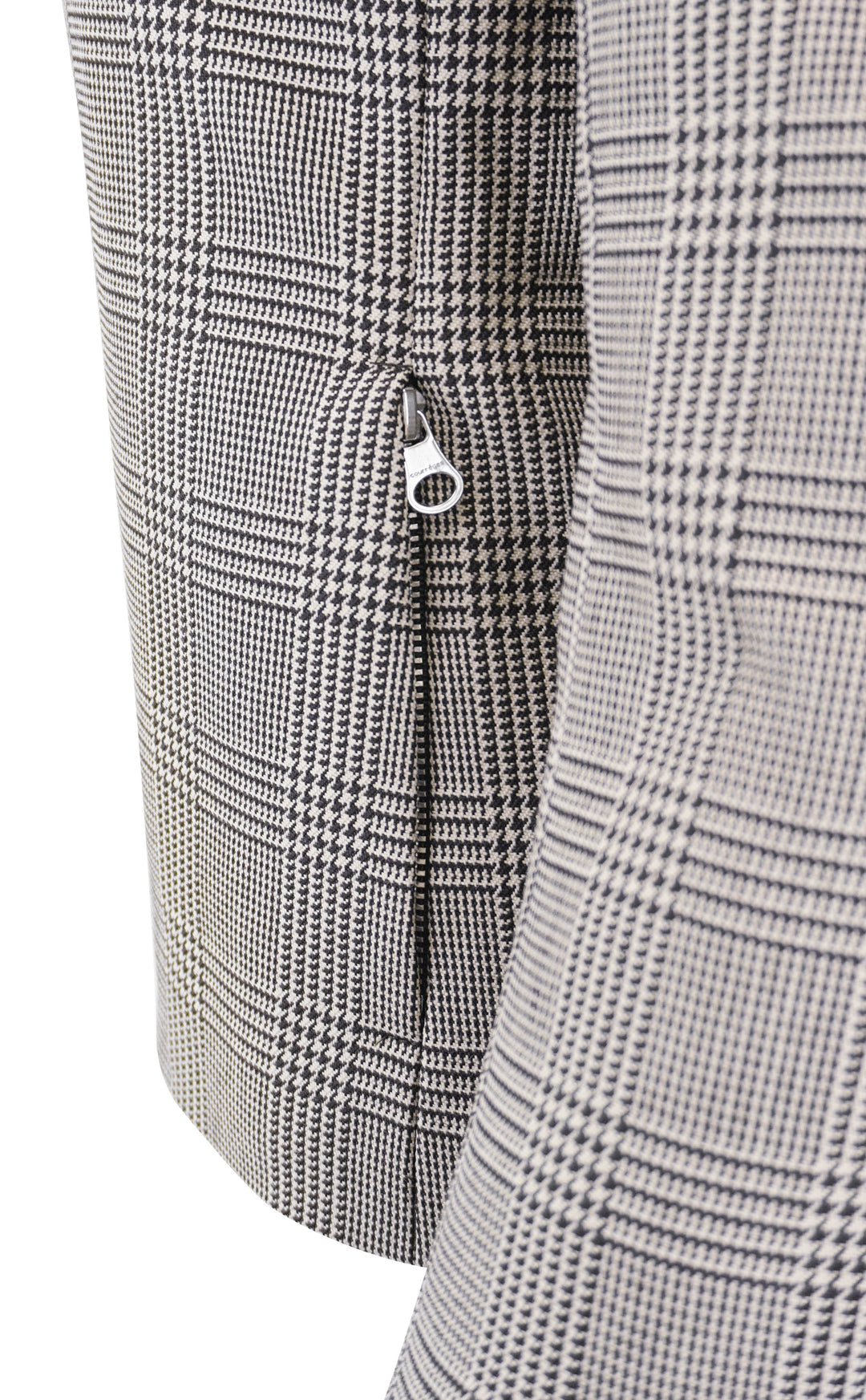 Courréges Prince of Whales Jacket in Brown Plaid - Discounts on Courrèges at UAL