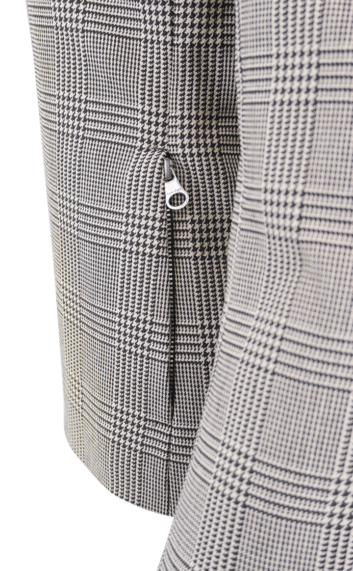 Courréges Prince of Whales Jacket in Brown Plaid - Discounts on Courrèges at UAL