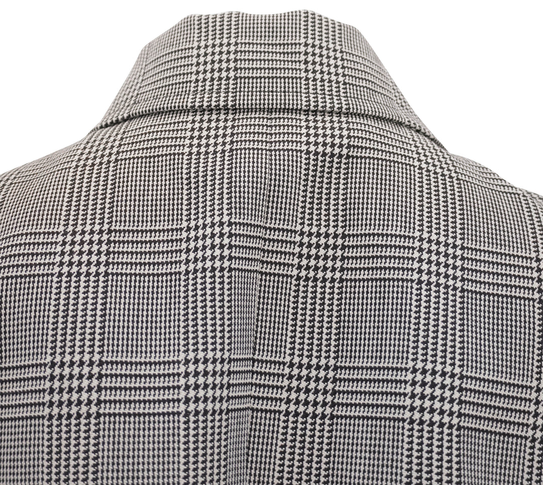 Courréges Prince of Whales Jacket in Brown Plaid - Discounts on Courrèges at UAL