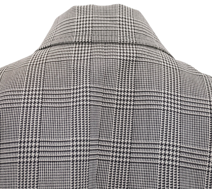 Courréges Prince of Whales Jacket in Brown Plaid - Discounts on Courrèges at UAL