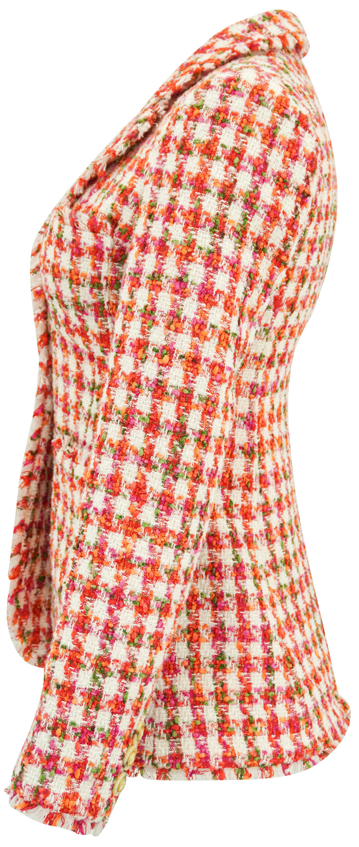 Cara Cara Ross Blazer in Red and Cream Boucle - Discounts on Cara Cara at UAL