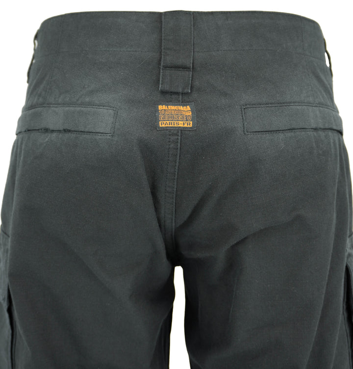 Balenciaga Flared Cargo Pants in Black