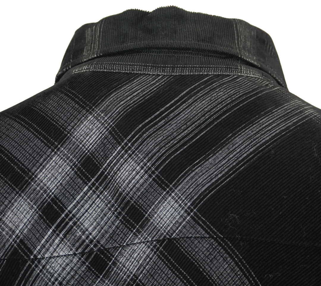 Burberry Check Button Up Shirt in Black and White - Discounts on Burberry at UAL
