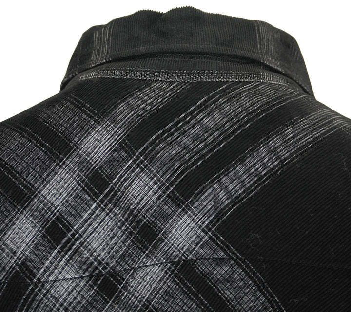 Burberry Check Button Up Shirt in Black and White - Discounts on Burberry at UAL