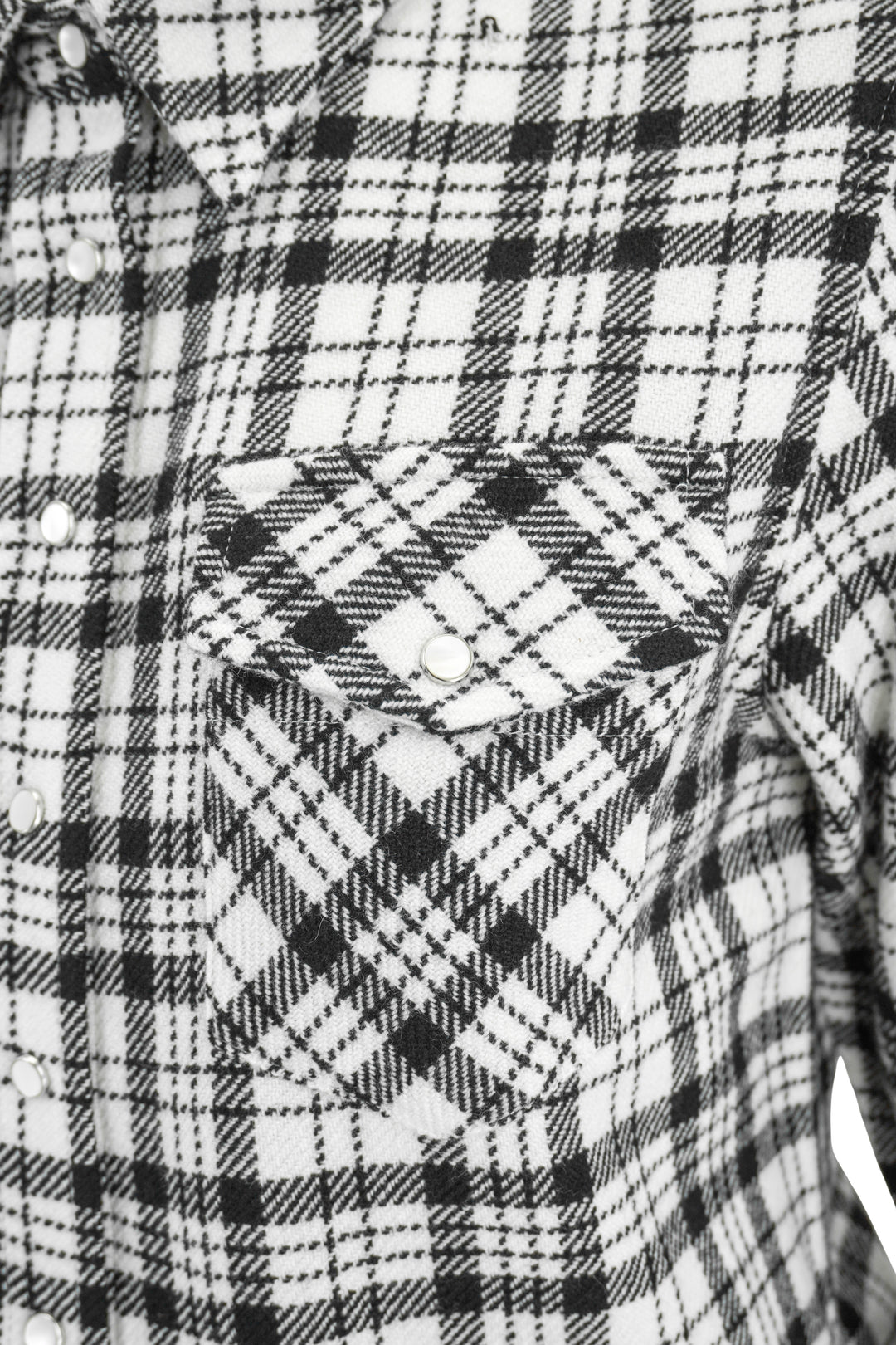 Richard Grand Plaid Cashmere Fitted Shirt in Black and White - Discounts on Richard Grand at UAL