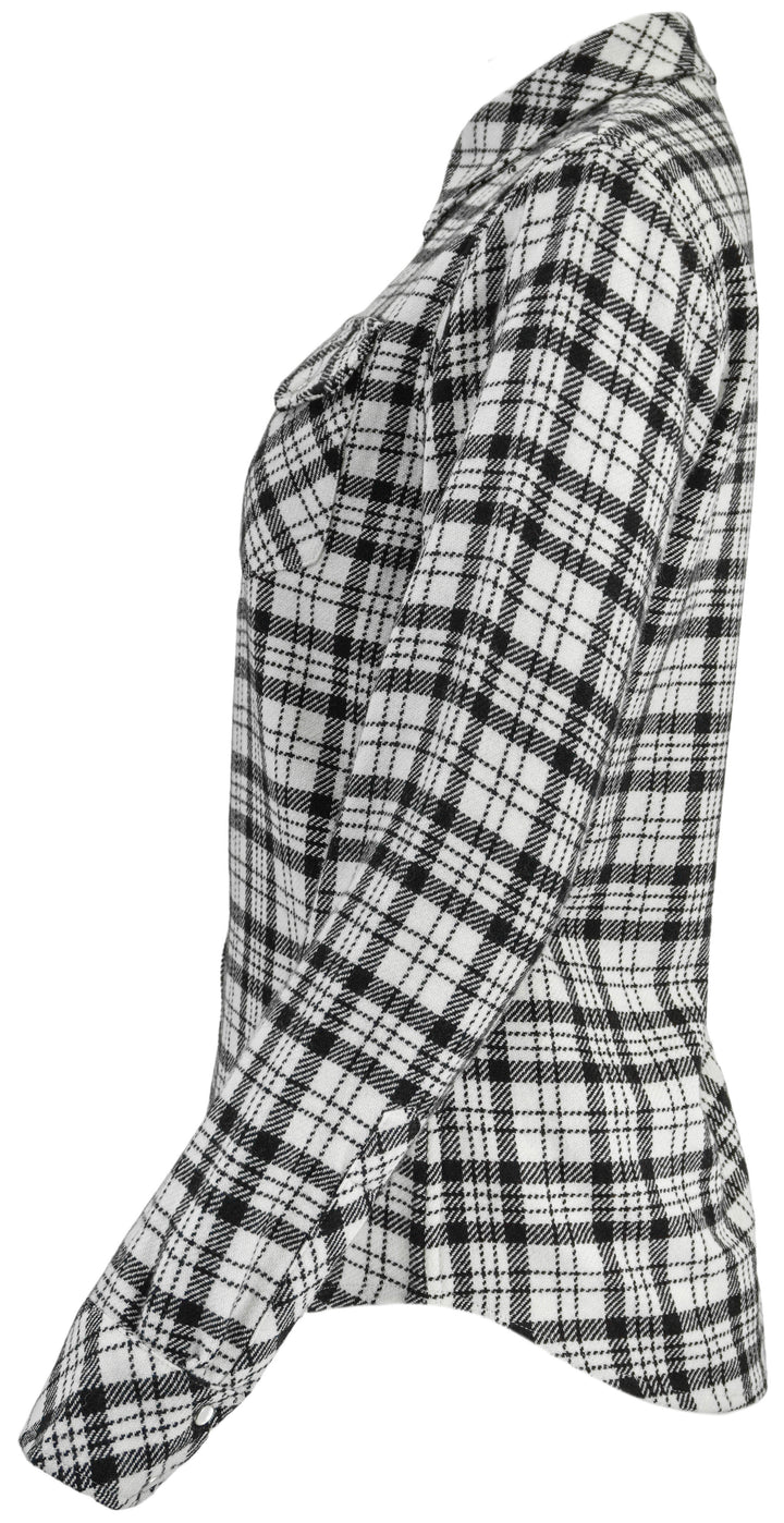 Richard Grand Plaid Cashmere Fitted Shirt in Black and White - Discounts on Richard Grand at UAL