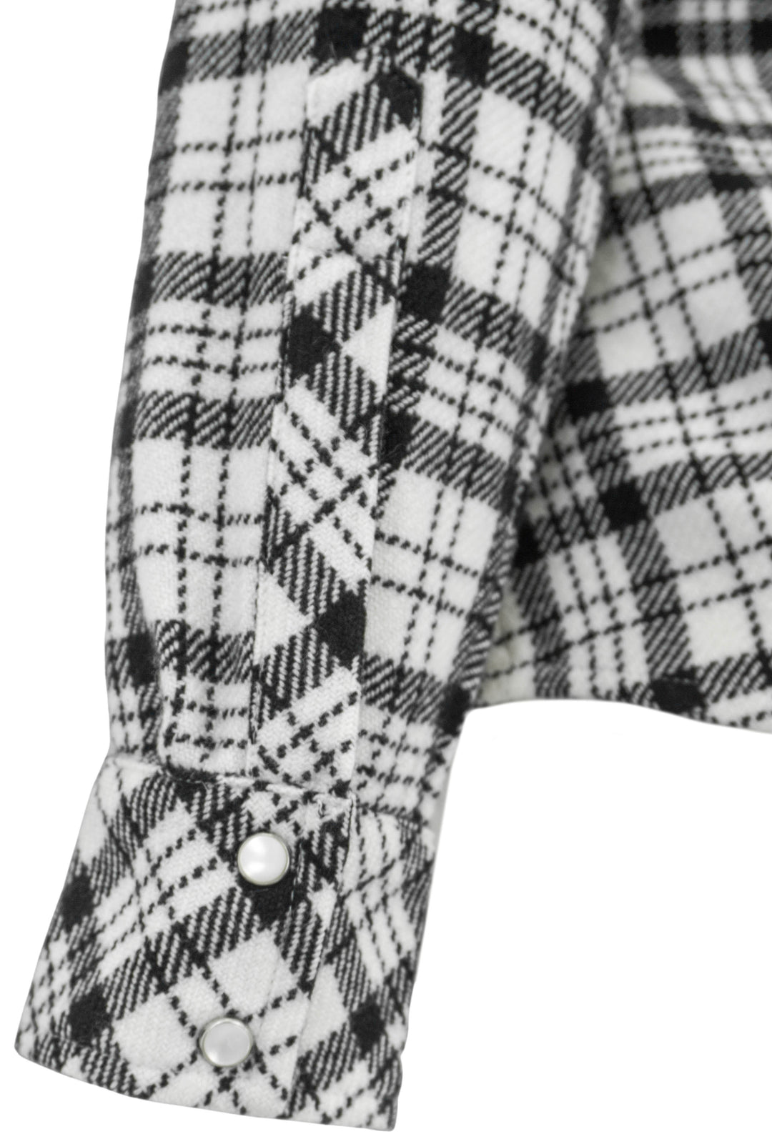 Richard Grand Plaid Cashmere Fitted Shirt in Black and White - Discounts on Richard Grand at UAL
