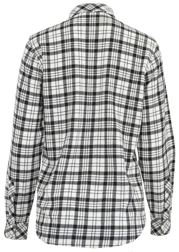 Richard Grand Plaid Cashmere Fitted Shirt in Black and White - Discounts on Richard Grand at UAL
