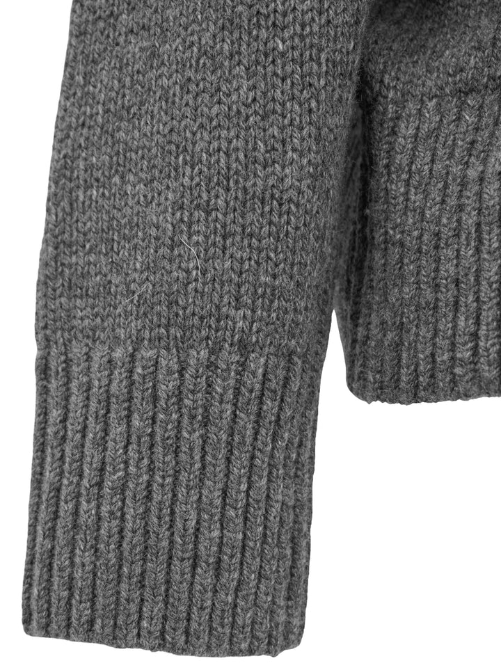 Givenchy Long Rolled Neck Sweater in Grey - Discounts on Givenchy at UAL
