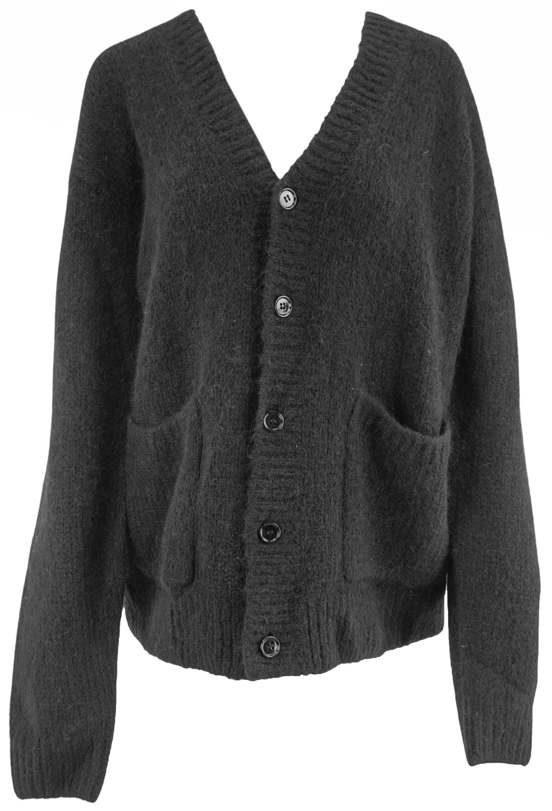 Dries Van Noten Wool Blend Cardigan in Black - Discounts on Dries Van Noten at UAL