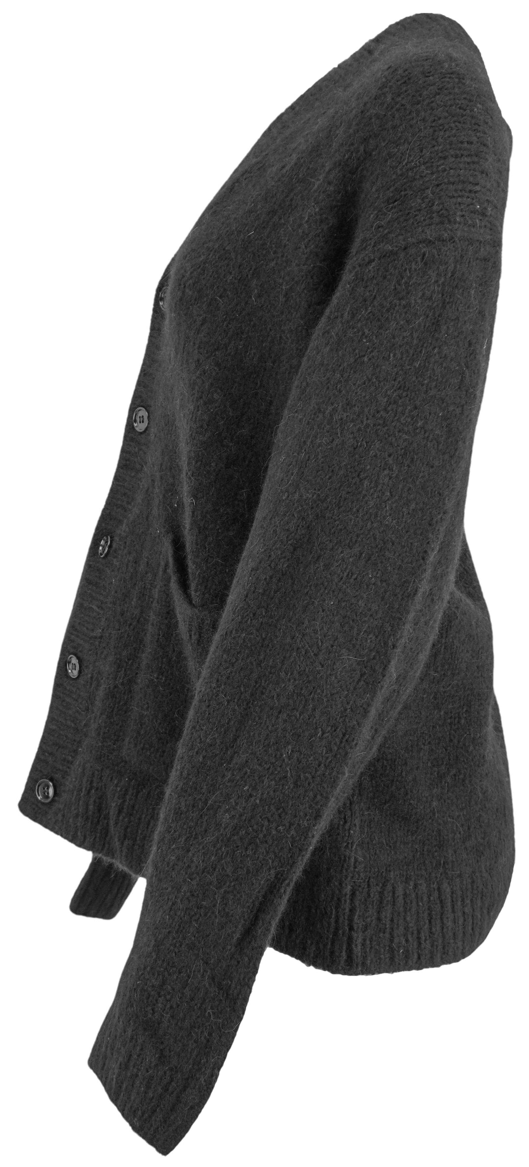 Dries Van Noten Wool Blend Cardigan in Black - Discounts on Dries Van Noten at UAL
