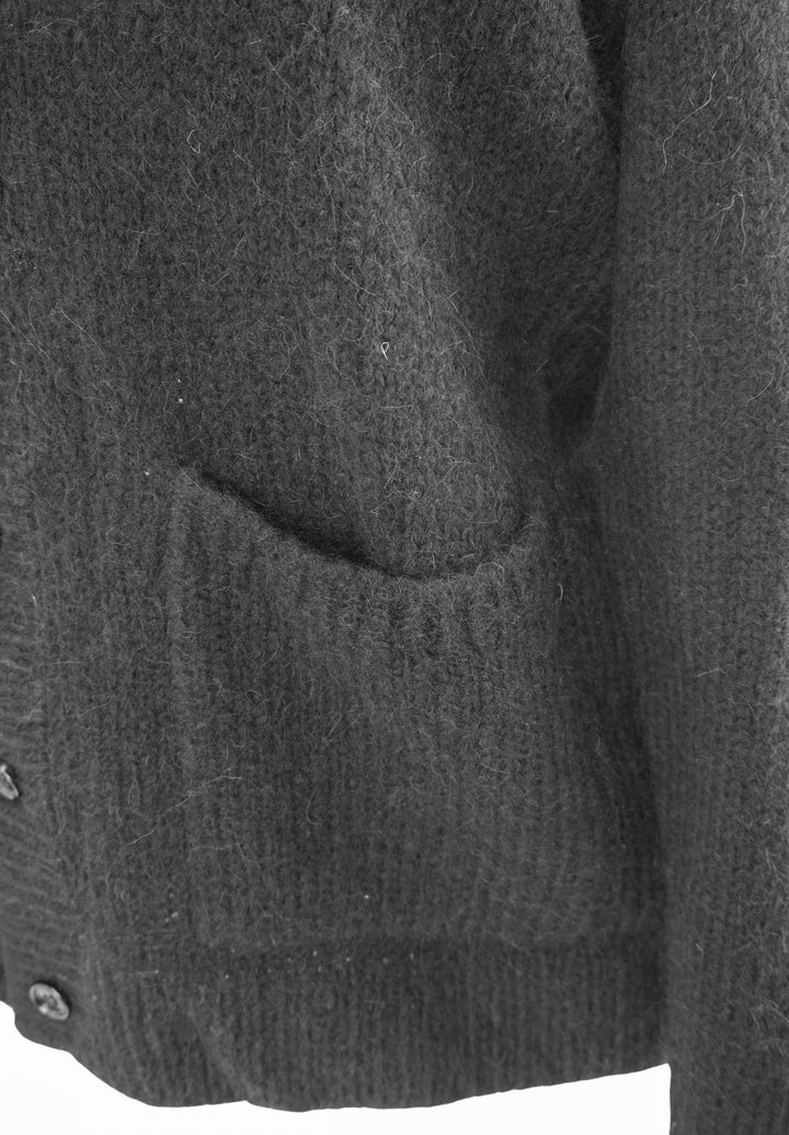 Dries Van Noten Wool Blend Cardigan in Black - Discounts on Dries Van Noten at UAL
