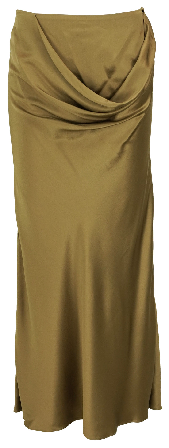JW Anderson Draped Waist Maxi Skirt in Light Olive