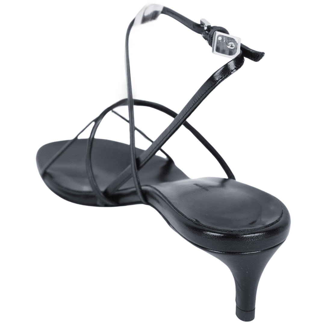 Khaite Loop Kitten Heel Sandals in Black - Discounts on Khaite at UAL