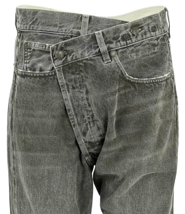 R13 Cross Over Denim in Mud Grey - Discounts on R13 at UAL