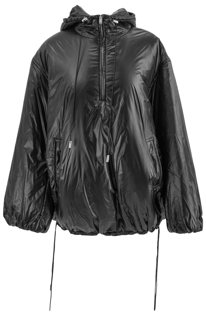 Saint Laurent Cassandre Nylon Pullover in Black - Discounts on Saint Laurent at UAL